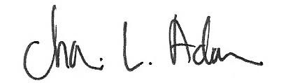 Charis L. Adams Signature